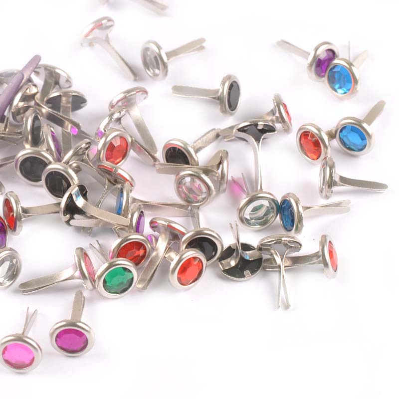 Embellishments For Scrapbooking - Bộ 50 8.5X15mm Phối Ren Brads