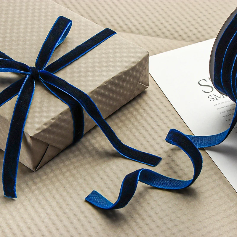 Velvet Ribbon Roll - 50Yards/roll Velvet Flocking Ribbon Flowers Handmade