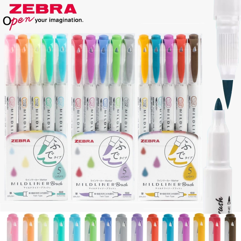 Zebra Pen Mildliner - Zebra Highlighter WFT8 Mildliner Brush Mark