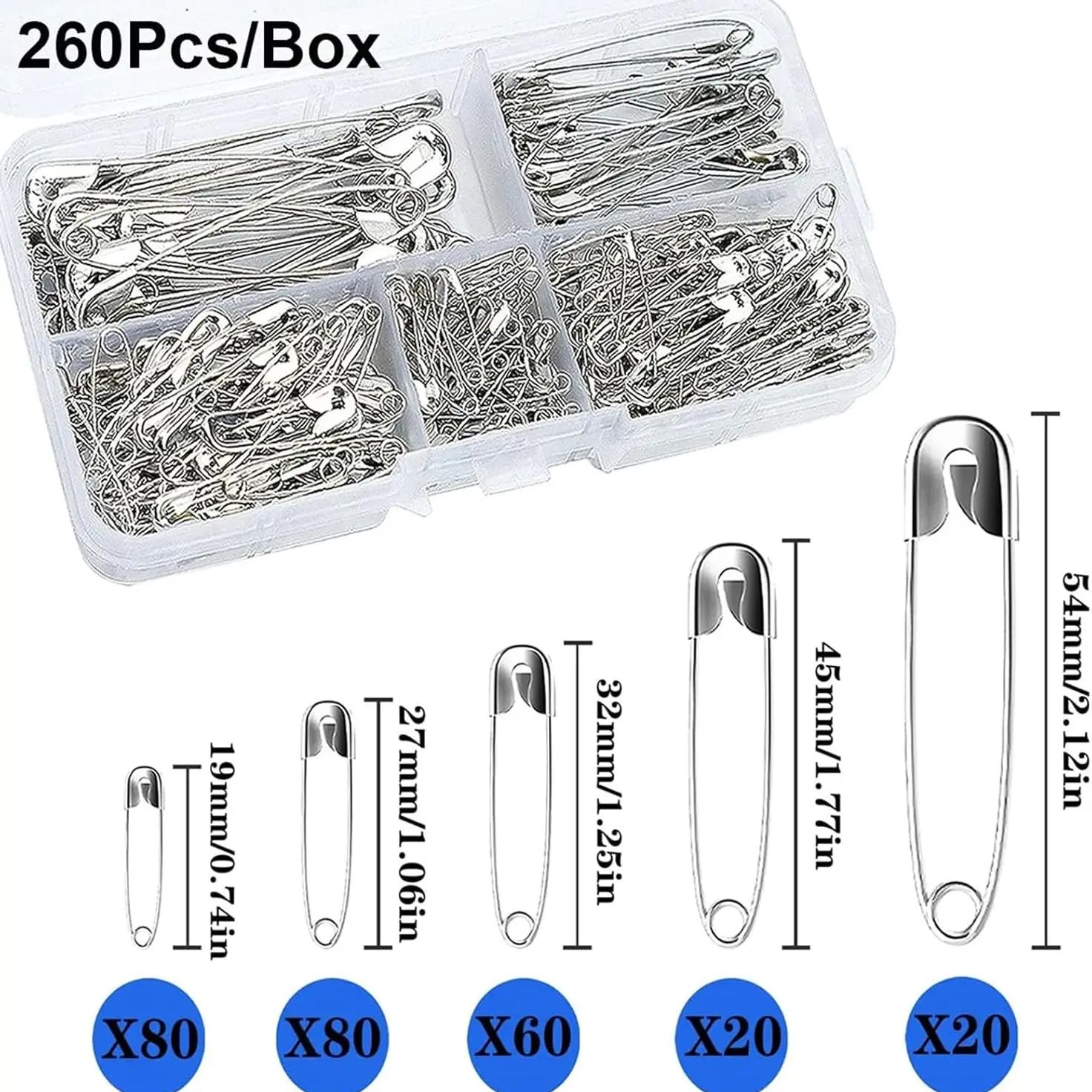 Silver Safety Pins Kit With St - đánh giá và giá Craft Embellishment Storage