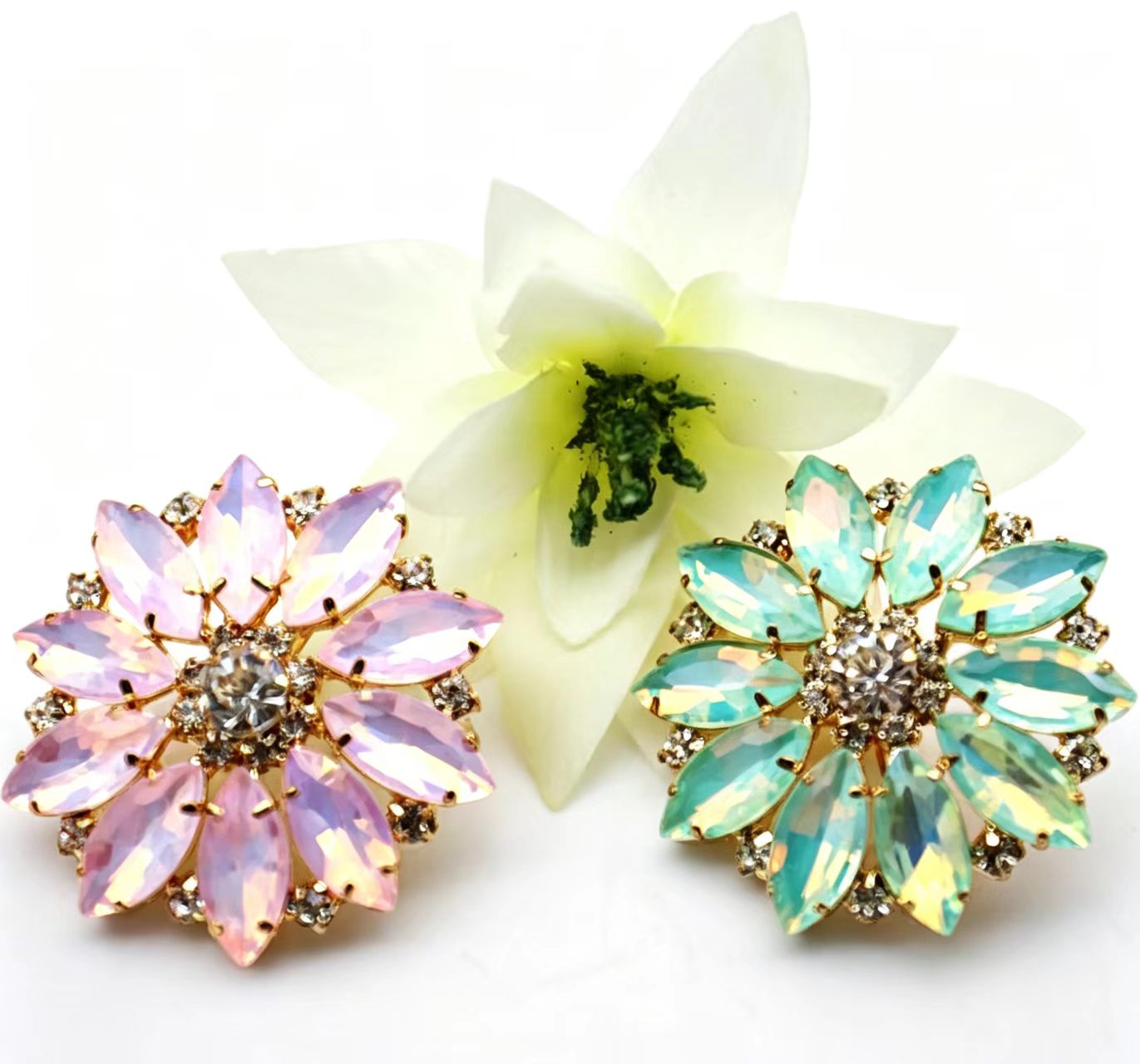 Mixed Color Flower Marquise Re - đánh giá và giá Sew On Rhinestone