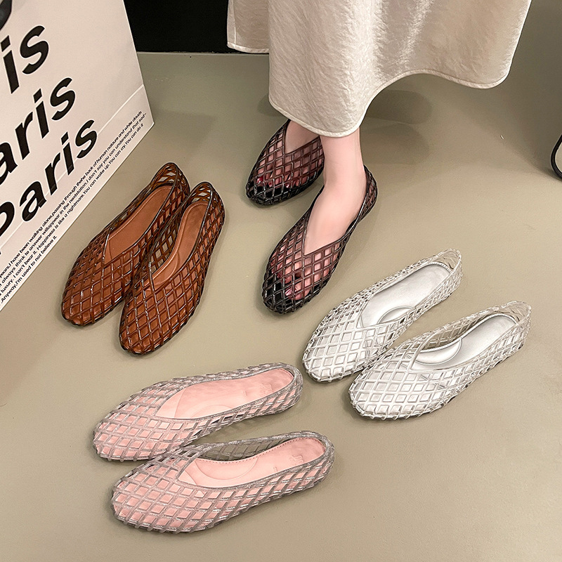 omens Summer Flat Jelly Sandal - đánh giá và giá Crystal Mesh Fabric