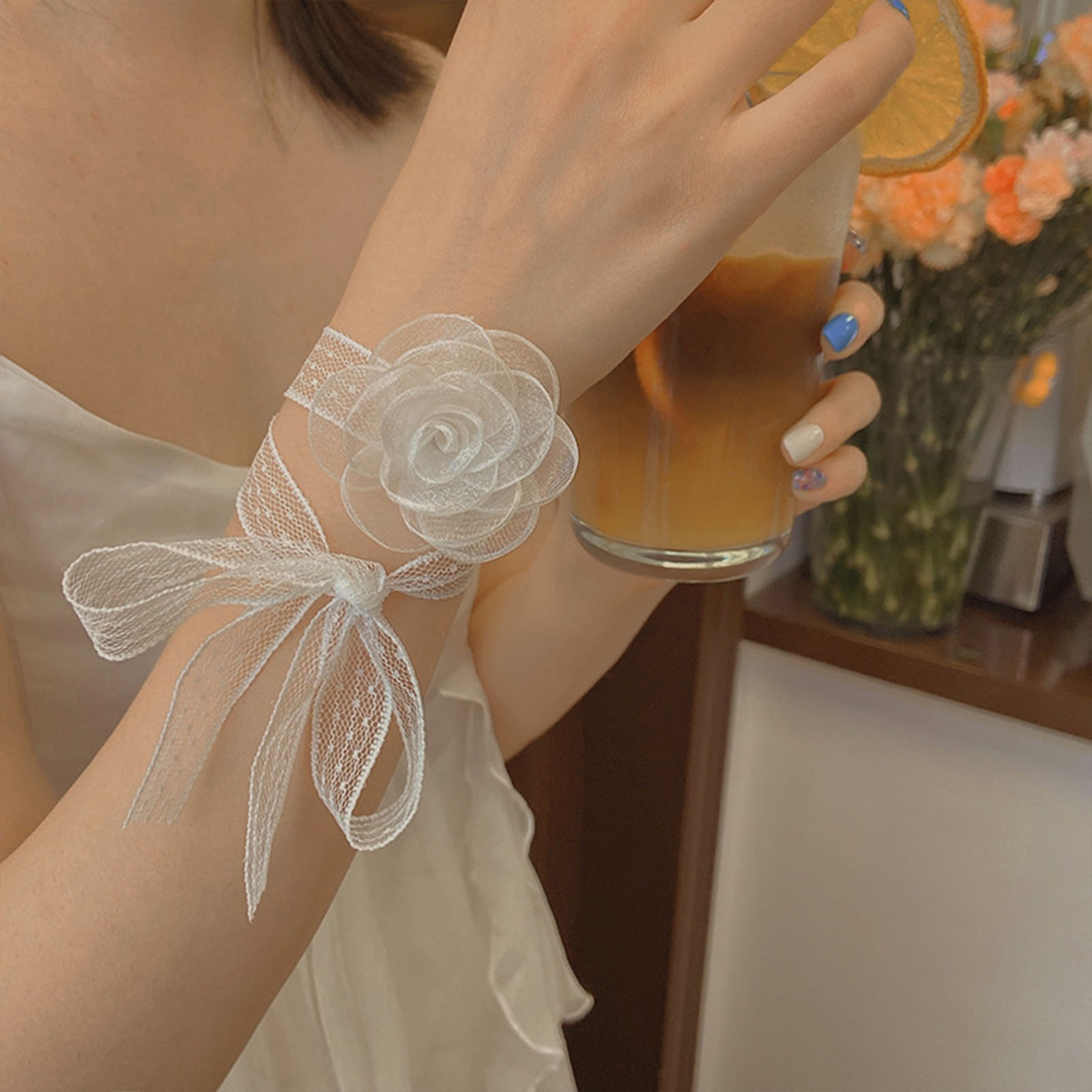 Lace Ribbon Tie Headband With  - đánh giá và giá Lace Ribbon Trim