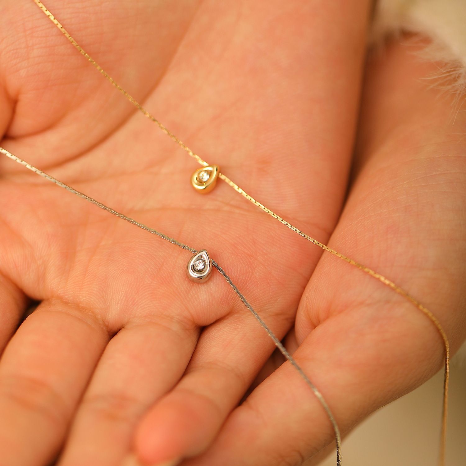 Simple Fashion Water Drop Smal - đánh giá và giá Pearl Trim Chain