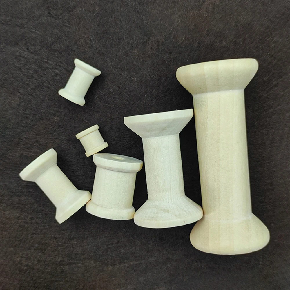 10/5Pcs Mini Wooden Bobbins Em - đánh giá và giá Organza Ribbon Spool