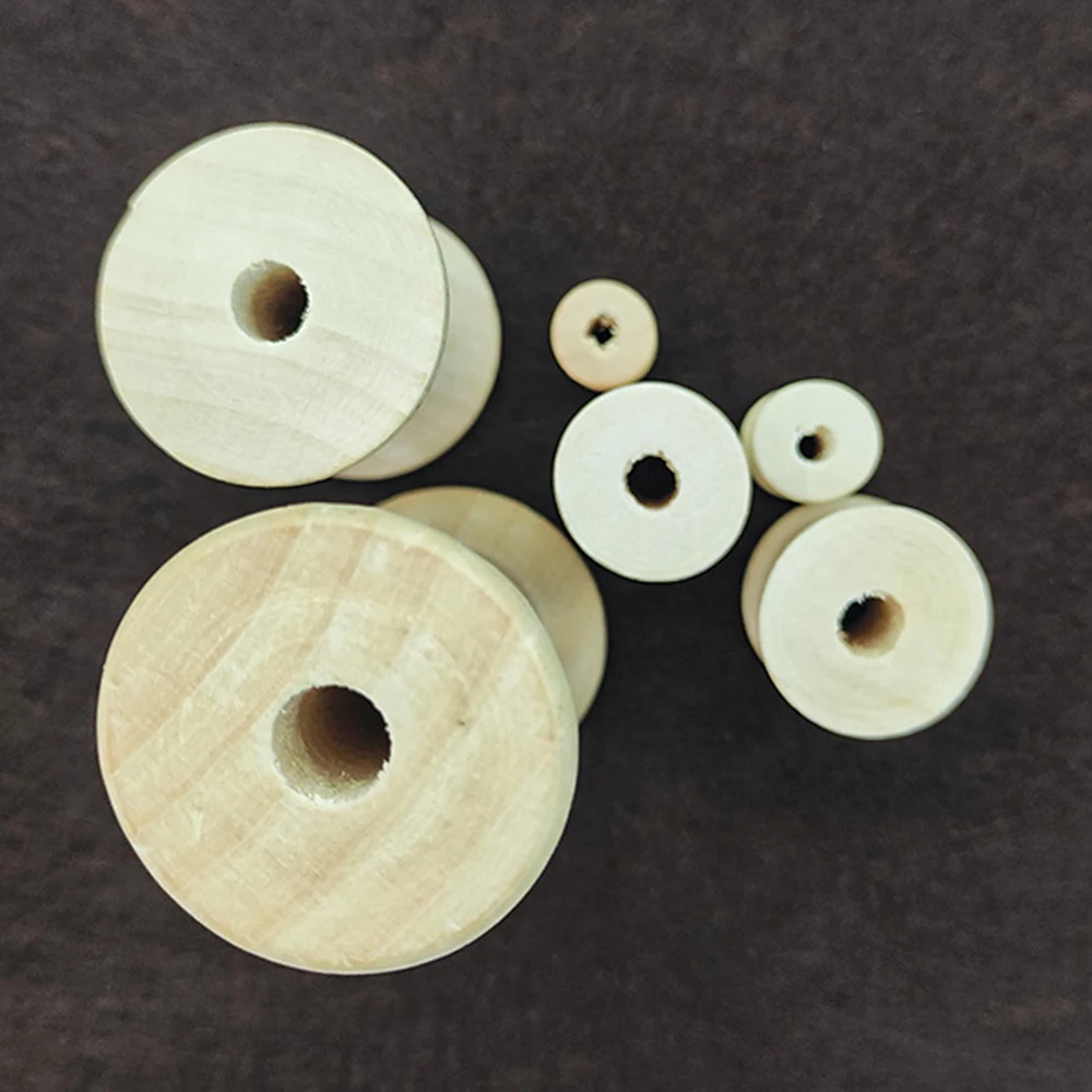 10/5Pcs Mini Wooden Bobbins Em - đánh giá và giá Organza Ribbon Spool