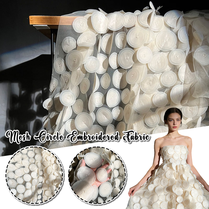 3D Multilayer Circular Cut Per - đánh giá và giá Crystal Mesh Fabric