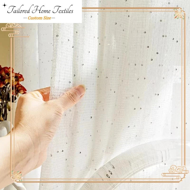 French Sheer Curtains for Livi - đánh giá và giá Sequin Fabric Panel