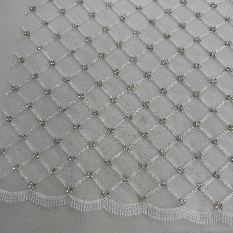 Ripstop Beaded Embroidery Sequ - đánh giá và giá Crystal Mesh Fabric