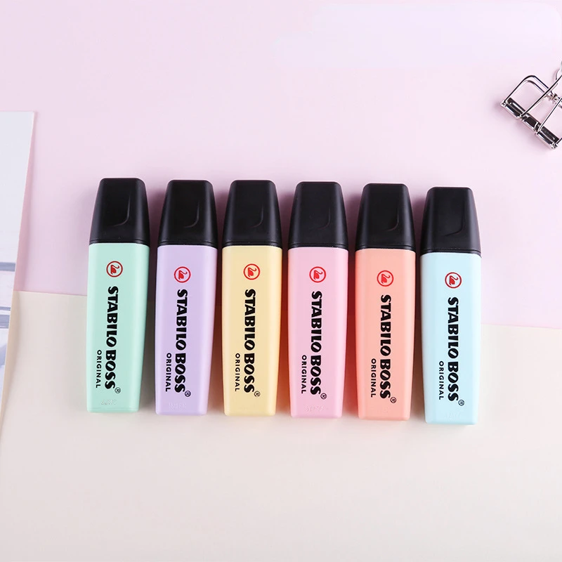 6 Colors STABILO BOSS Macaron  - đánh giá và giá Stabilo Marker Boss