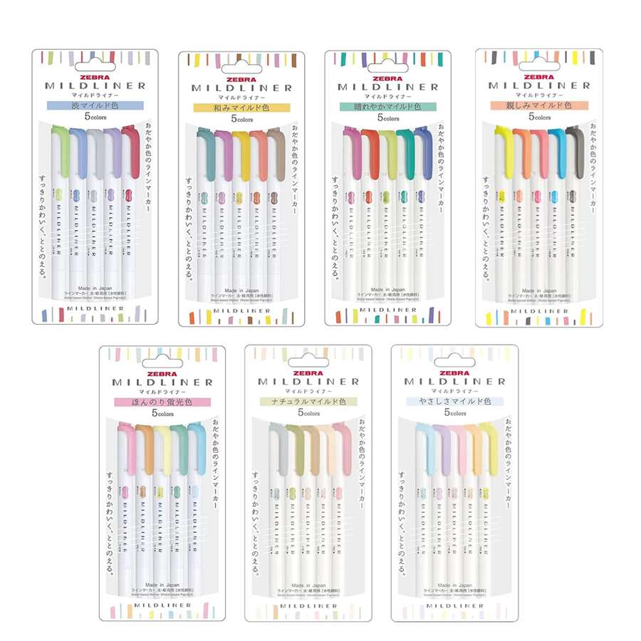 Zebra Full 35/25Colors Mildlin - đánh giá và giá Zebra Pen Mildliner