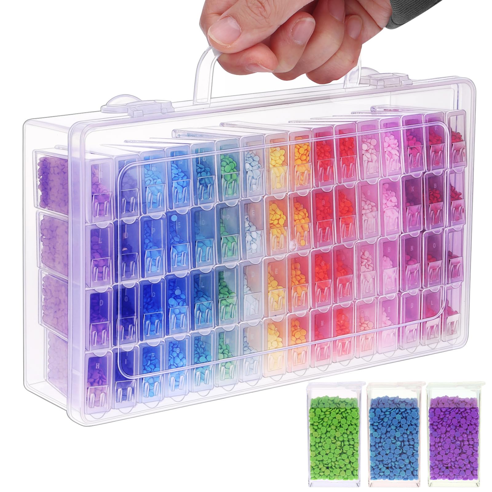 1/2/3/4Pack 64gird Diamond Pai - đánh giá và giá Craft Embellishment Storage