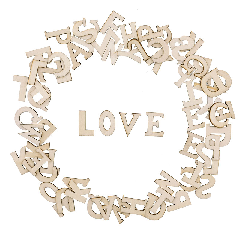 100pcs Letters Wooden Alphabet - đánh giá và giá Embellishments For Scrapbooking