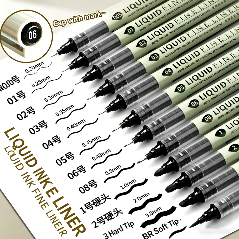 12 Pack Black Fineliner Drawin - đánh giá và giá Copic Marker Sketch