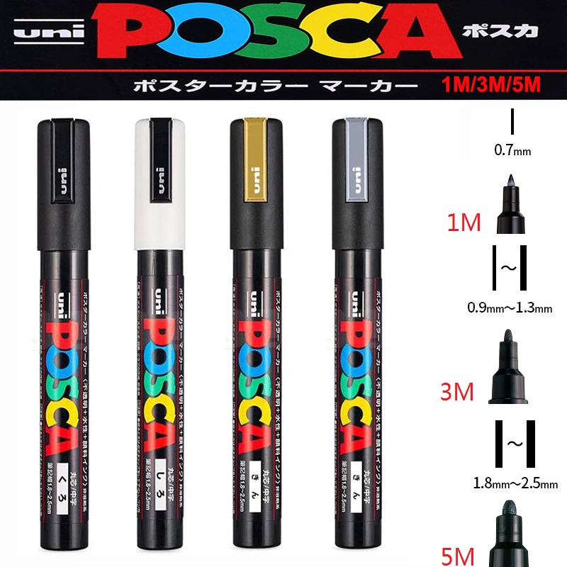 1/2pcs Uni Poscas Acrylic Mark - đánh giá và giá Copic Marker Sketch