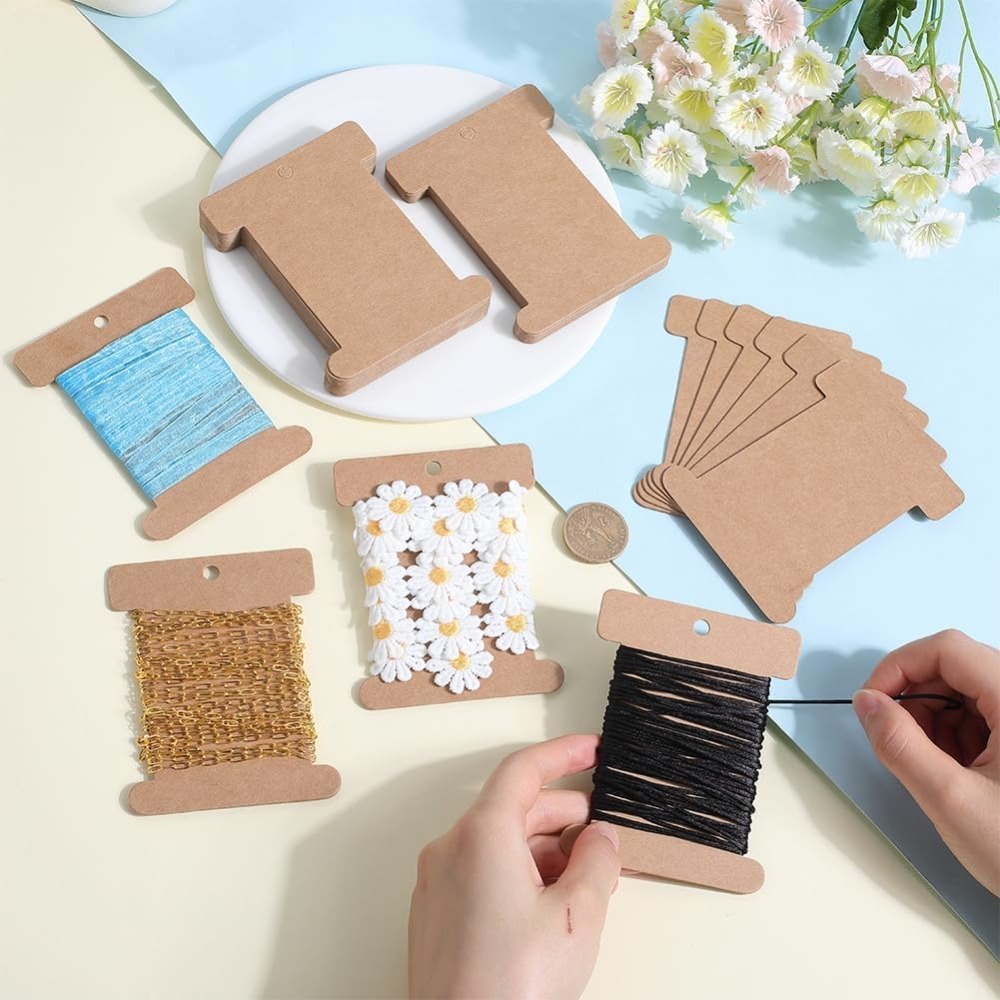50Pcs Cardboard Spool Bulk Fla - đánh giá và giá Organza Ribbon Spool