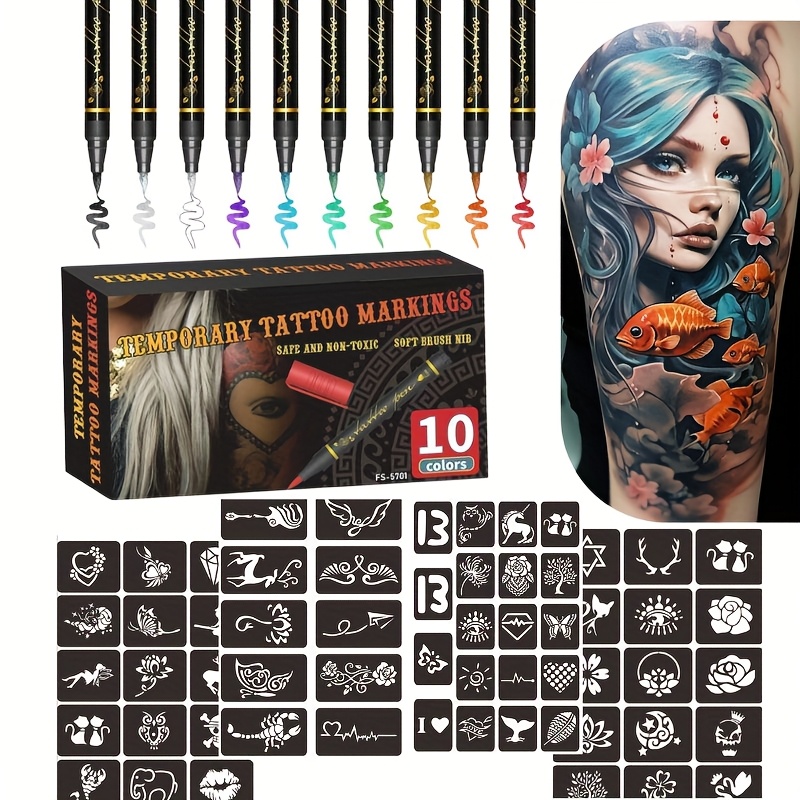 Temporary Tattoo Marker Set 10 - đánh giá và giá Copic Marker Sketch
