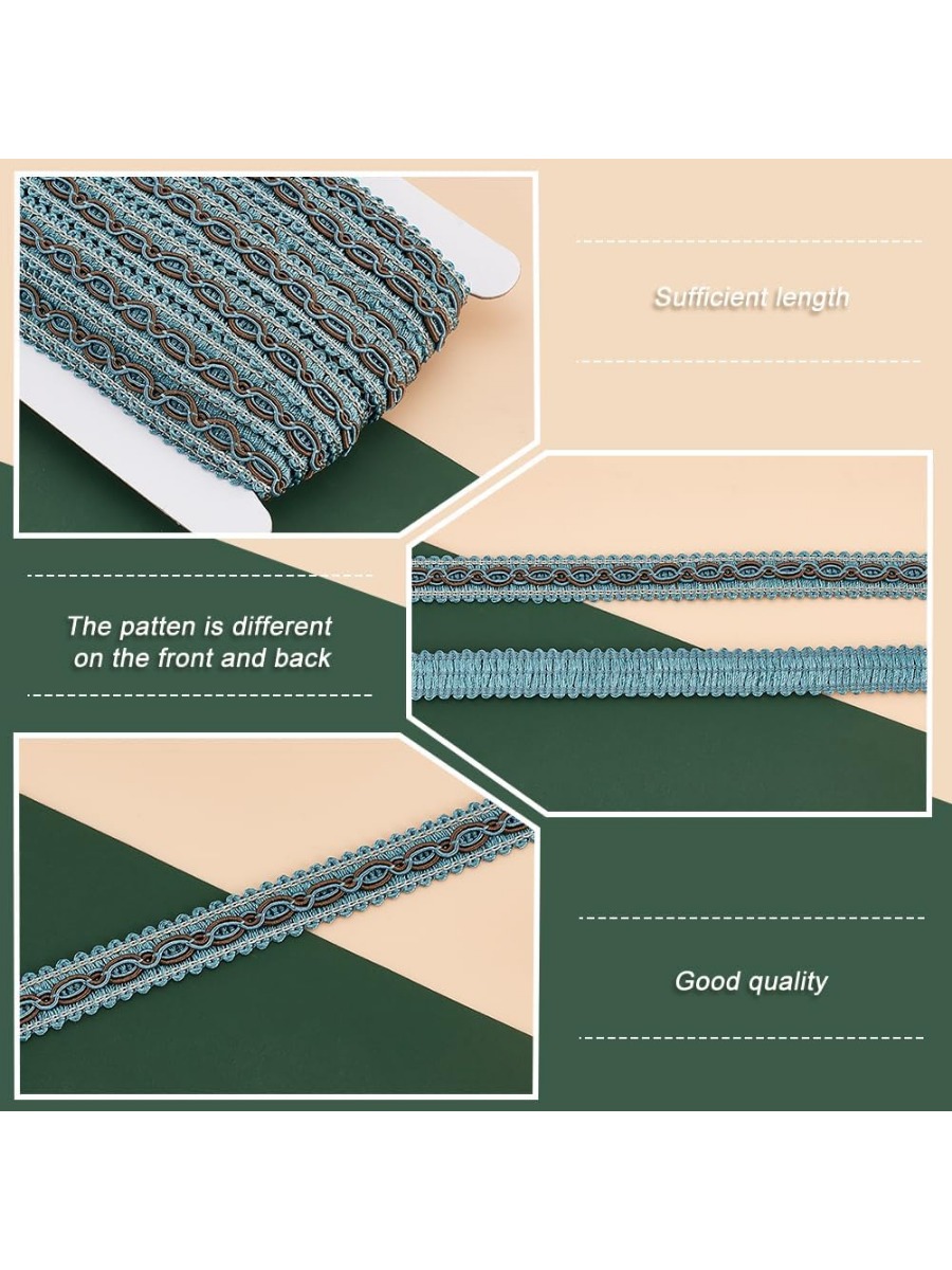 32 Yards Blue Braid Tirm for S - đánh giá và giá Fringe Ribbon Sewing