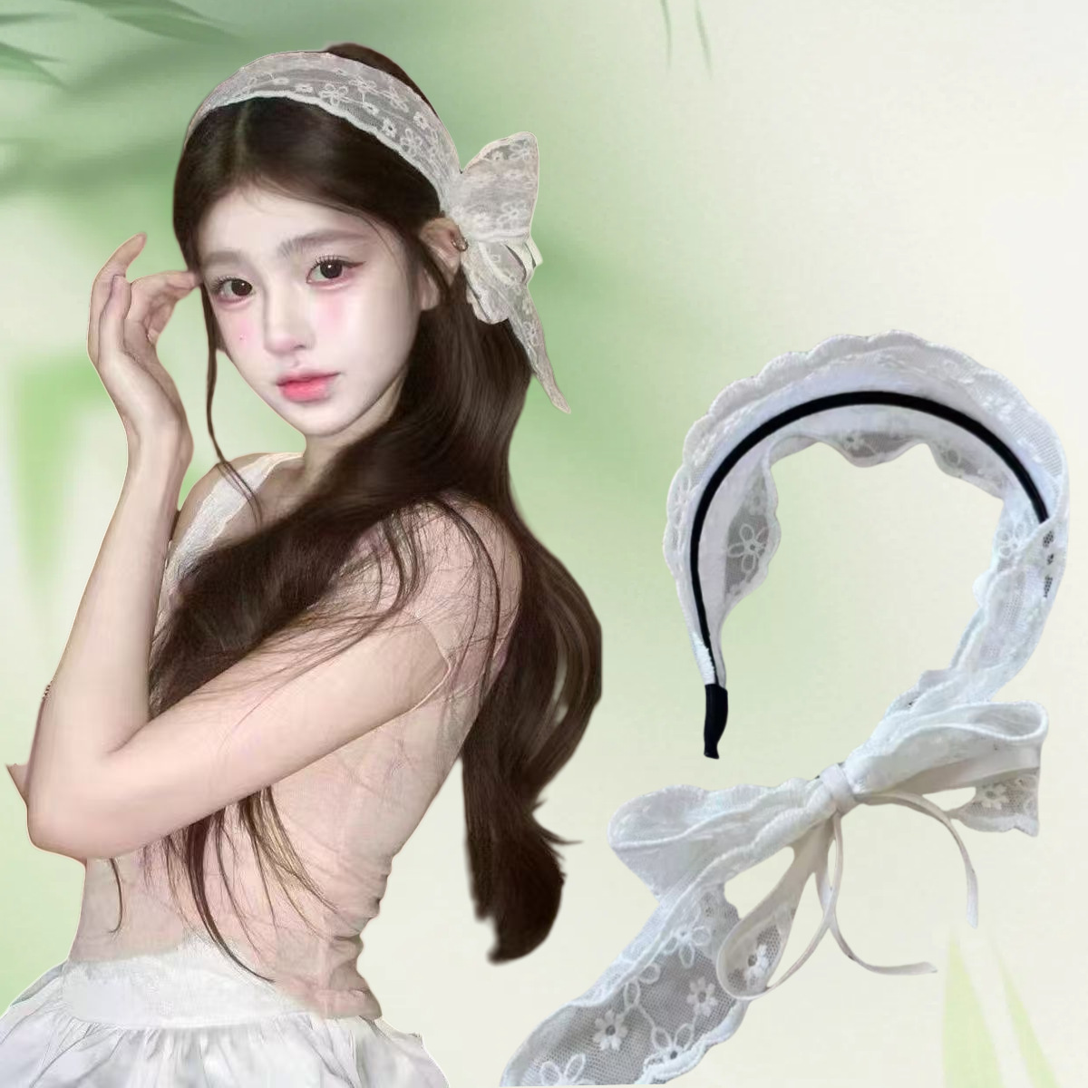 New Vintage Pastoral Lace Hair - đánh giá và giá Lace Ribbon Trim