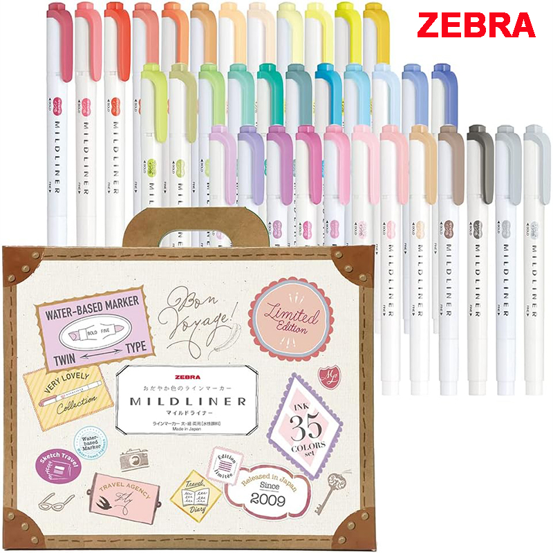 Zebra 25/35 Colors Mildliner H - đánh giá và giá Zebra Pen Mildliner