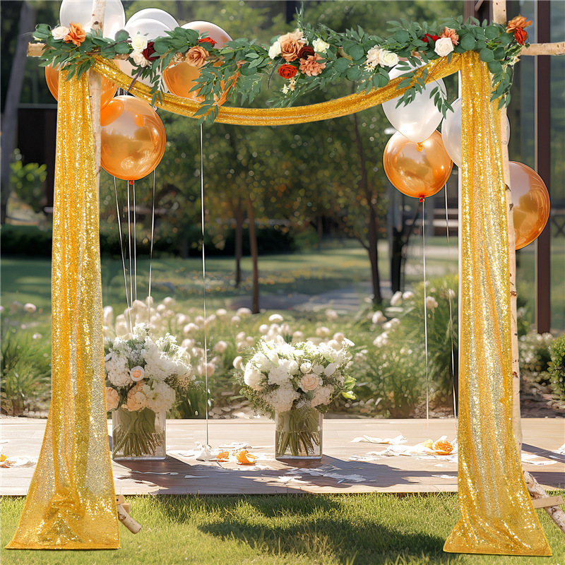 Wedding Arch Draping Fabric, 1 - đánh giá và giá Sequin Fabric Panel