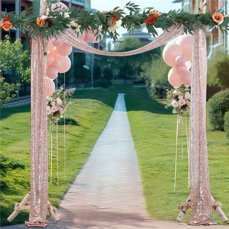 Wedding Arch Draping Fabric, 1 - đánh giá và giá Sequin Fabric Panel