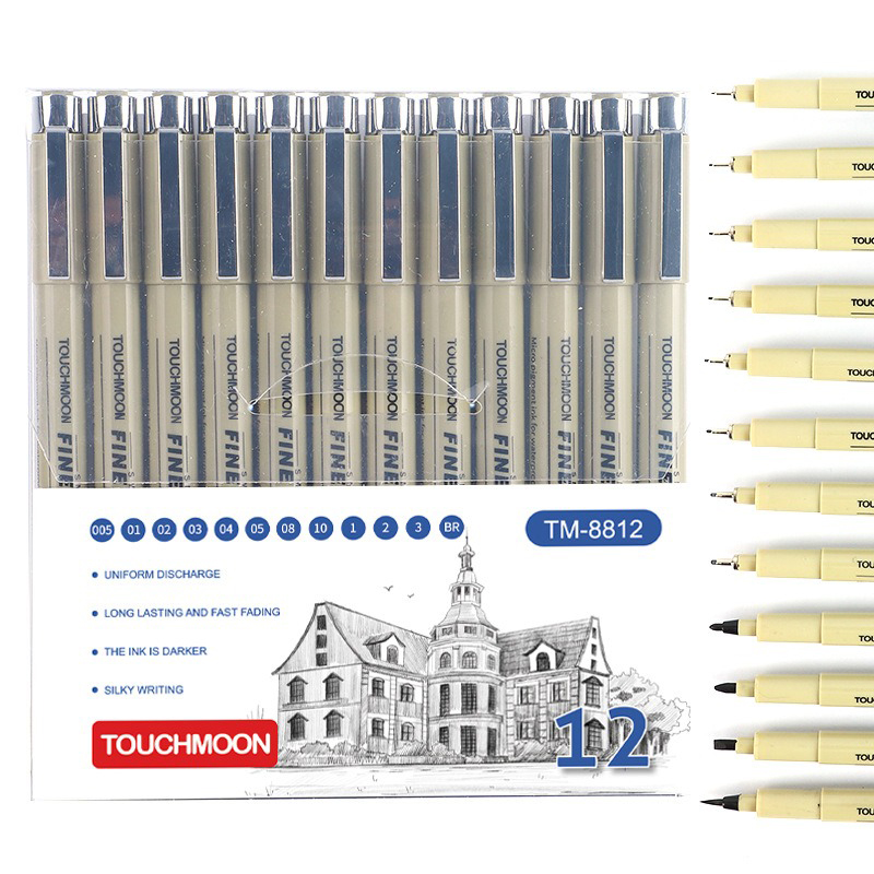 12 Tip Pigment Liner Micron In - đánh giá và giá Copic Marker Sketch