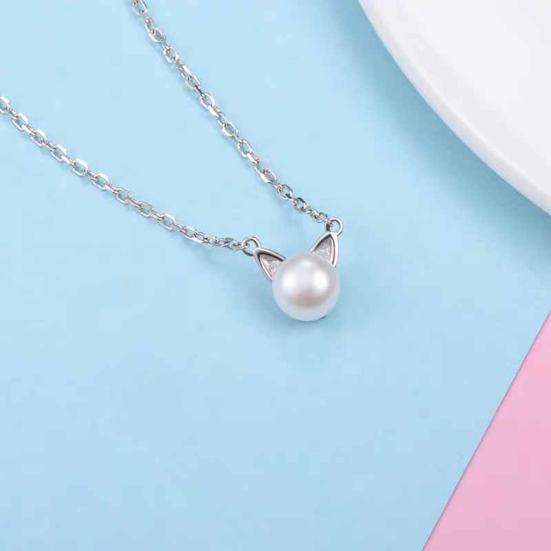 Fashion 925 Sterling Silver Je - đánh giá và giá Pearl Trim Chain