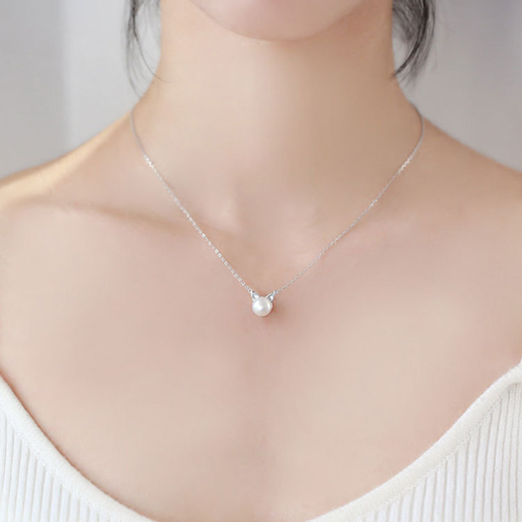 Fashion 925 Sterling Silver Je - đánh giá và giá Pearl Trim Chain