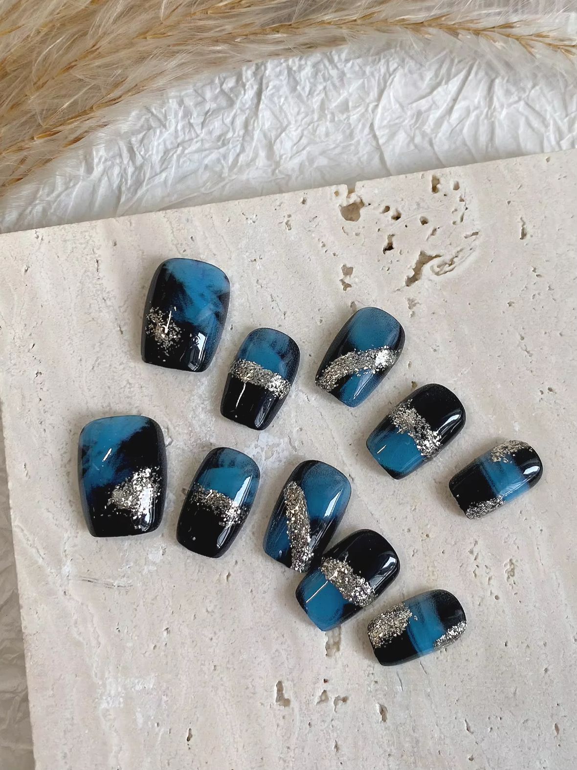 10-Pack Blue-Black Shimmer Gra - đánh giá và giá Glitter Vinyl Roll