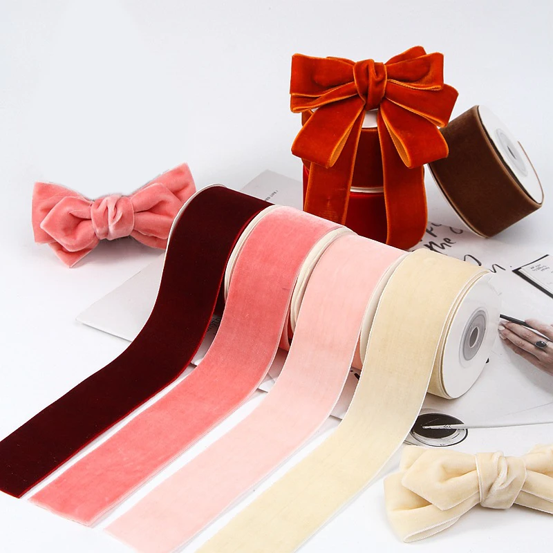 Classic 5yards 6mm-38mm Single - đánh giá và giá Velvet Ribbon Roll