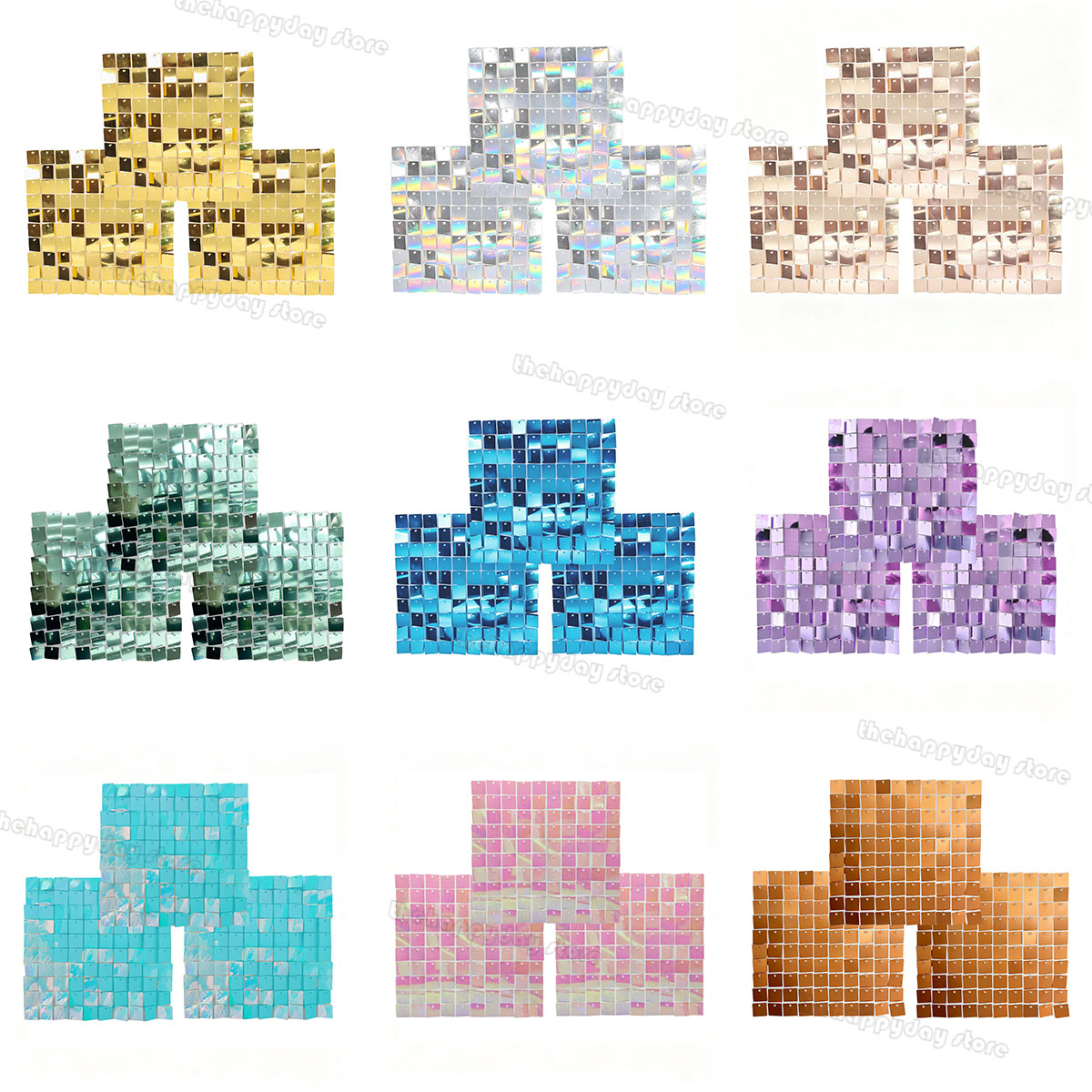 18-3Pcs Shimmer Wall Backdrop  - đánh giá và giá Sequin Fabric Panel