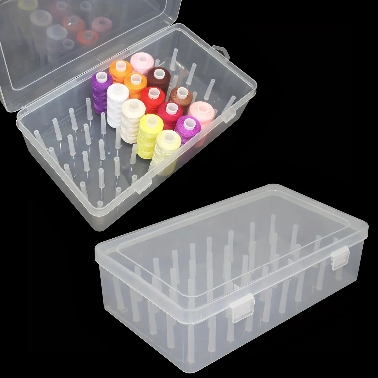 Clear Plastic Sewing Thread St - đánh giá và giá Craft Embellishment Storage