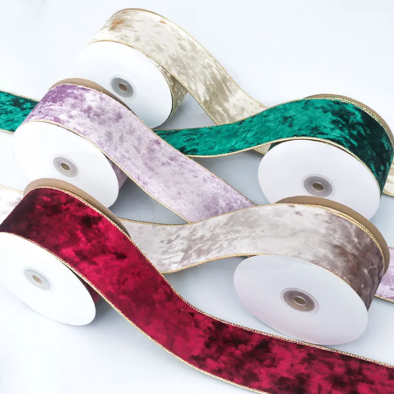50MM Wired Edge Reversible Vel - đánh giá và giá Velvet Ribbon Roll