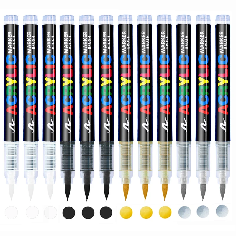 3Pcs Acrylic White Marker Brus - đánh giá và giá Copic Marker Classic