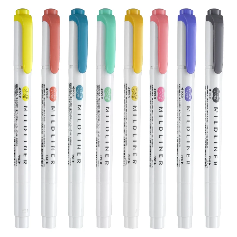 25 Colors Japan ZEBRA Mildline - đánh giá và giá Zebra Pen Mildliner