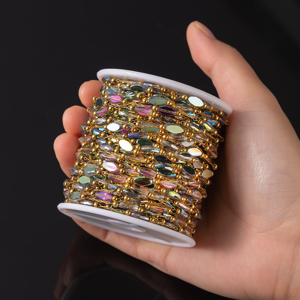 1Meter Stainless Steel Gold Be - đánh giá và giá Pearl Trim Chain