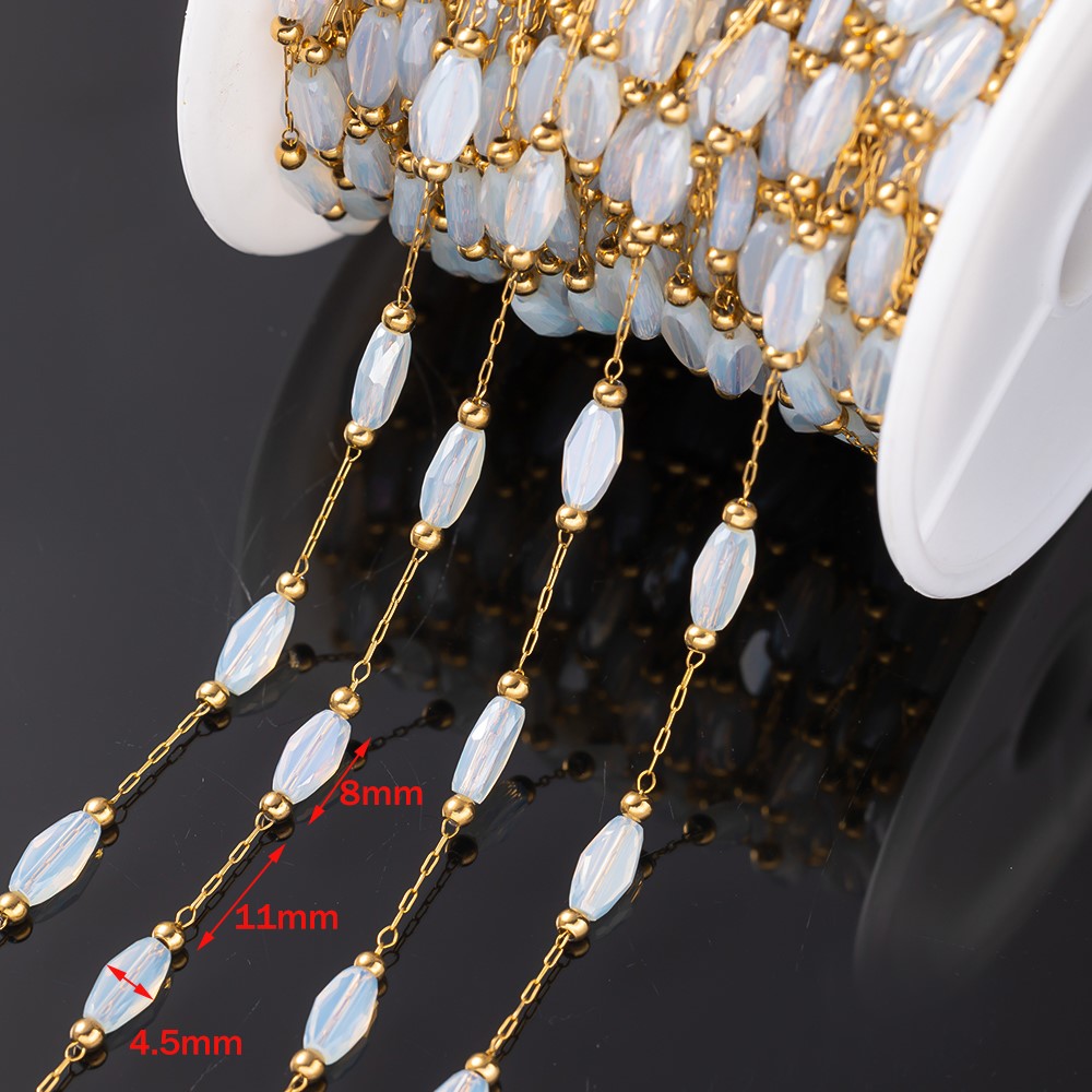 1Meter Stainless Steel Gold Be - đánh giá và giá Pearl Trim Chain