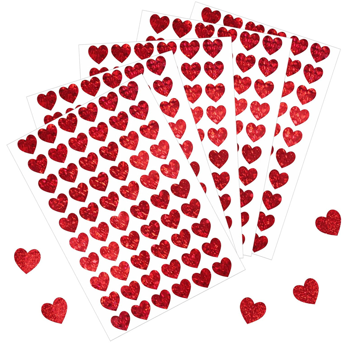 600 Pcs Red Heart Stickers, Sm - đánh giá và giá Glitter Vinyl Roll