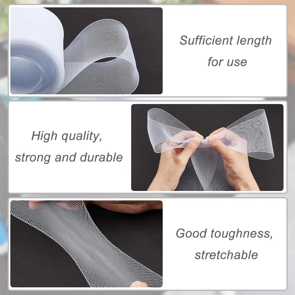 1-10cm Flat Plain Hard Stiff R - đánh giá và giá Crystal Mesh Fabric