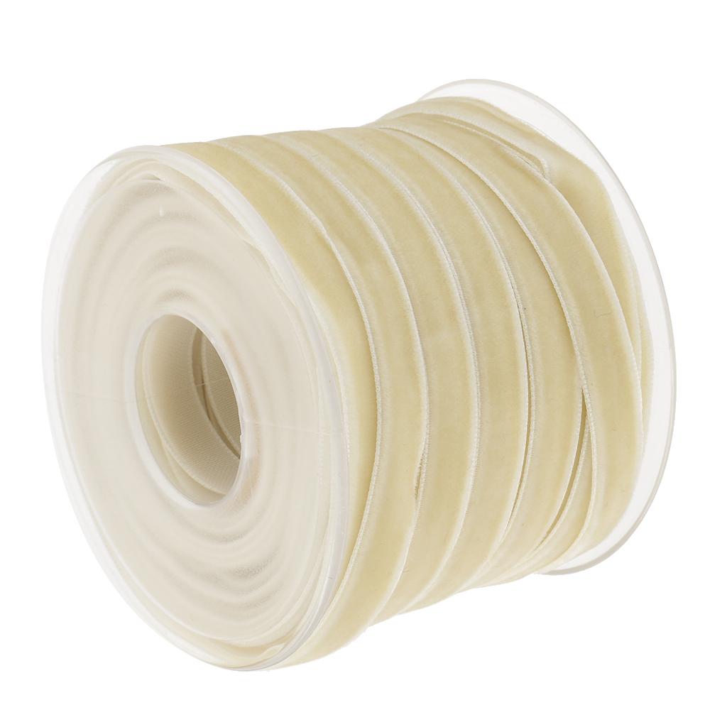 Velvet Ribbon Roll 10mm Beige  - đánh giá và giá Velvet Ribbon Roll