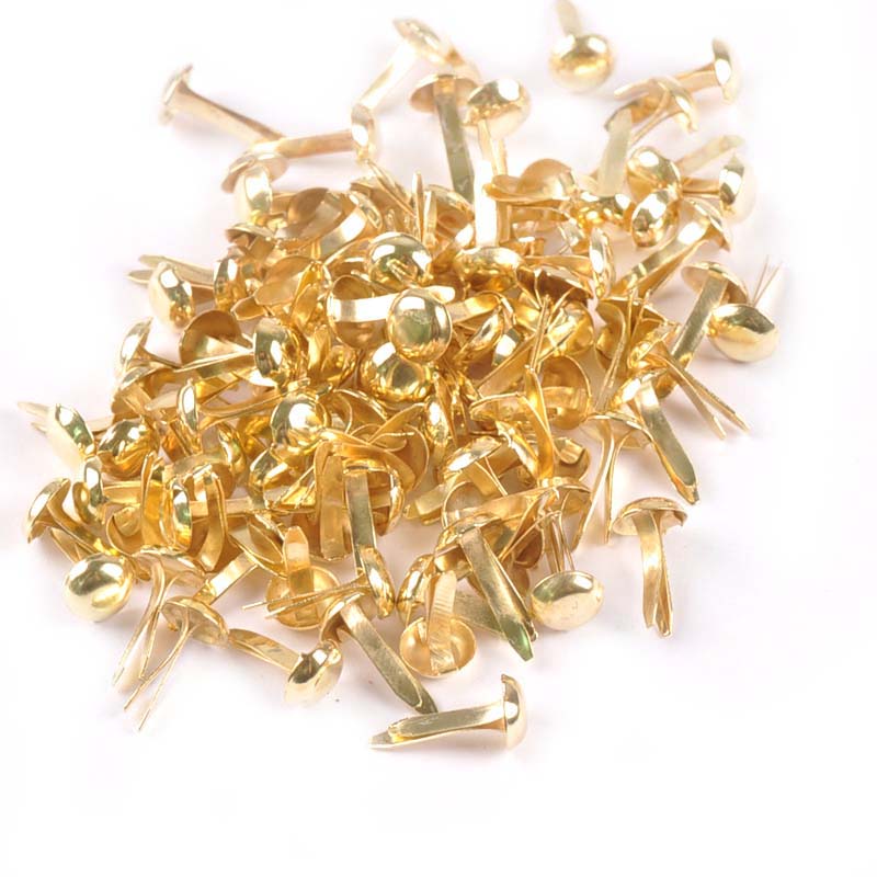 100 Viên Mix Tròn Brads Bạc/Và - đánh giá và giá Embellishments For Scrapbooking