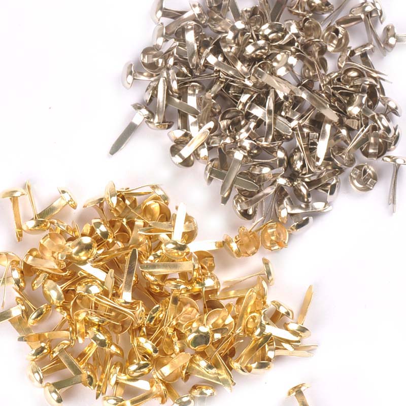 100 Viên Mix Tròn Brads Bạc/Và - đánh giá và giá Embellishments For Scrapbooking