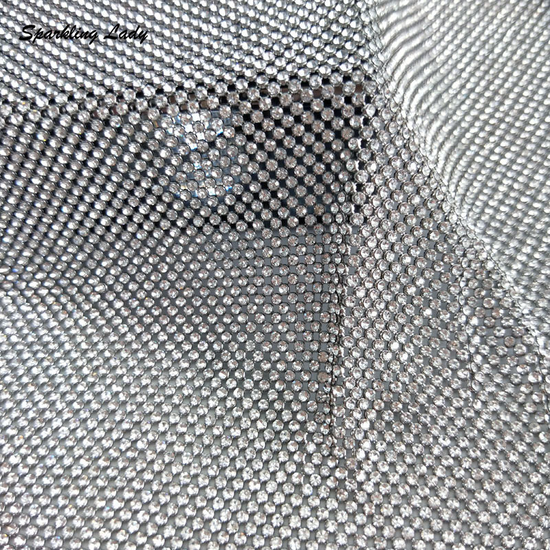 2MM Silver Crystal Mesh Fabric - đánh giá và giá Crystal Mesh Fabric