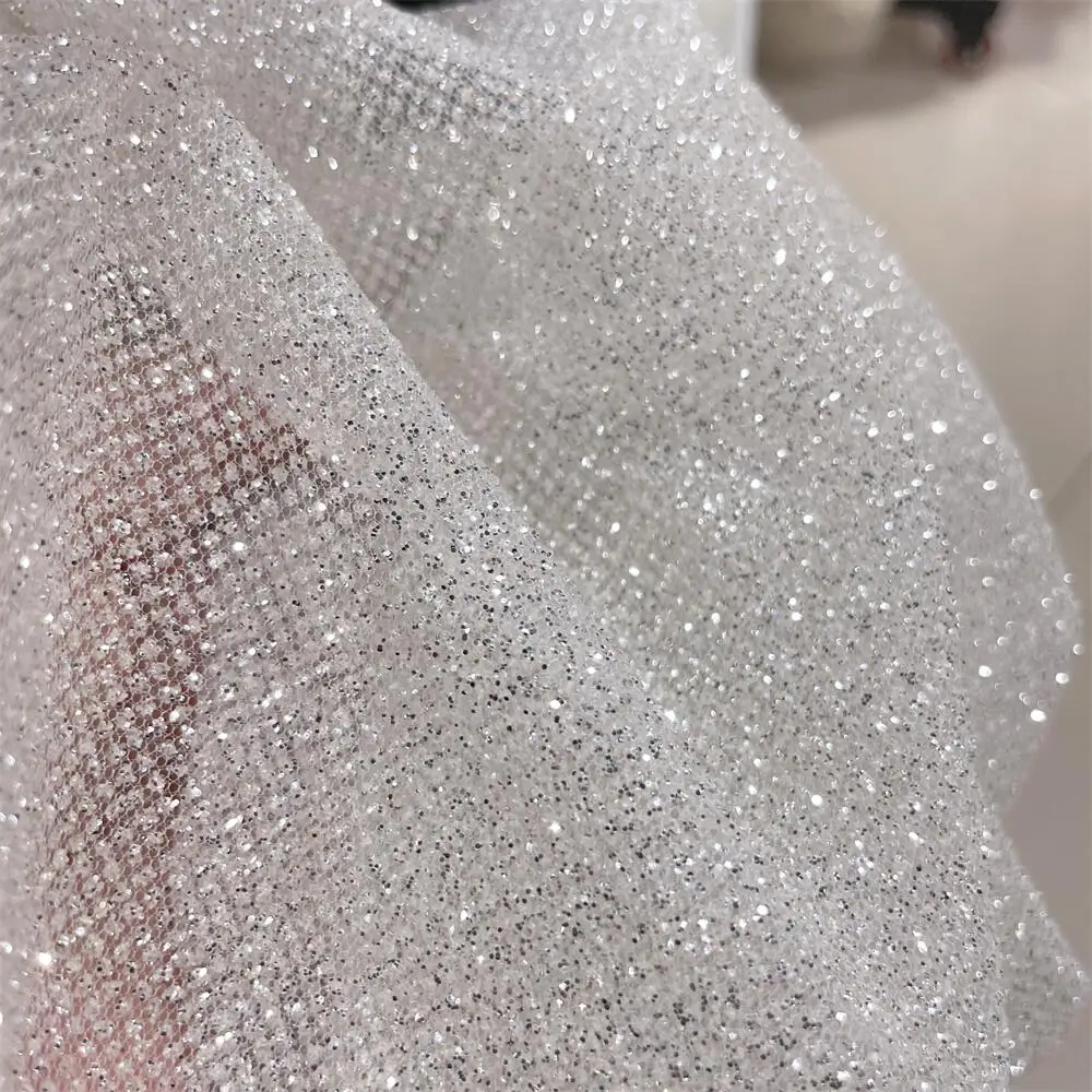 Superdensity-Silver Glitter Ne - đánh giá và giá Crystal Mesh Fabric